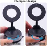 Support Téléphone Voiture Magnétique à Anneau et Ventouse Ultra-Stable pour Tableau de Bord et Pare-Brise – Image 2